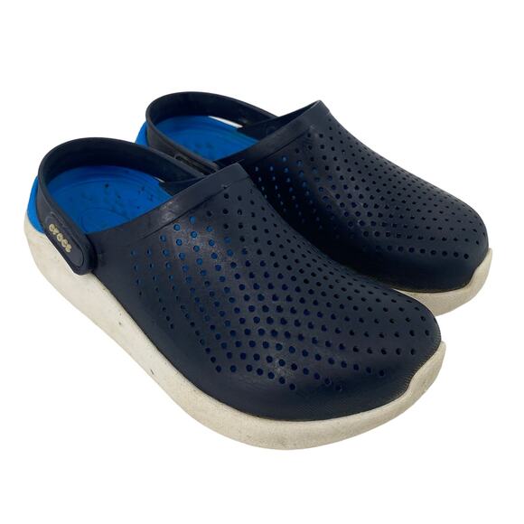 Crocs LiteRide boy Size 6 Slip On Clogs Sandals Navy Blue slingback sandals - Picture 1 of 7